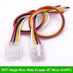1/5/10Set Mini-Fit 4.2mm Automobile Harness Connector 5557 Single Row 2/3/4/5/6P Male Female Plug Socket Wire Length 30cm 18AWG