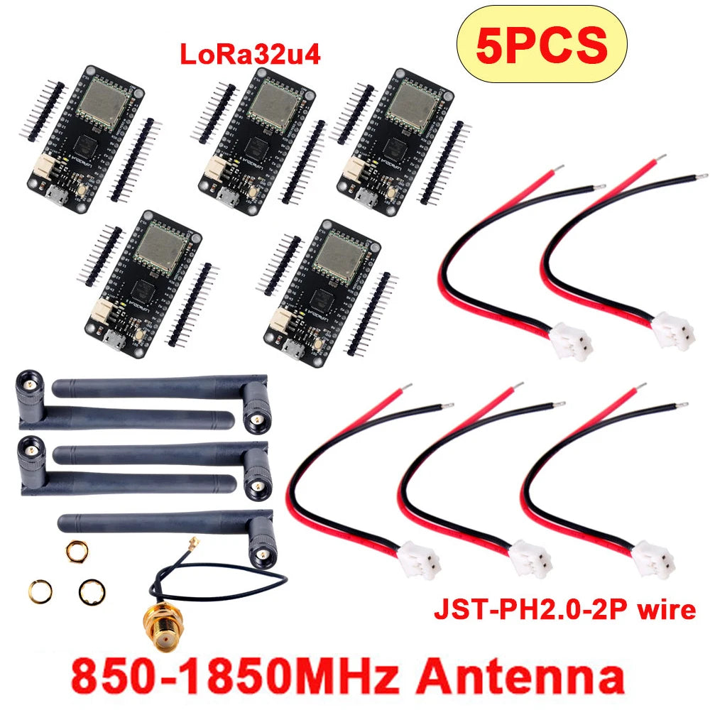5PCS DIYmall LoRa32u4 II SX1276 868MHz/915MHz Development Board ATmega32u4 0.96 OLED Display Antenna Microcontroller IoT Node
