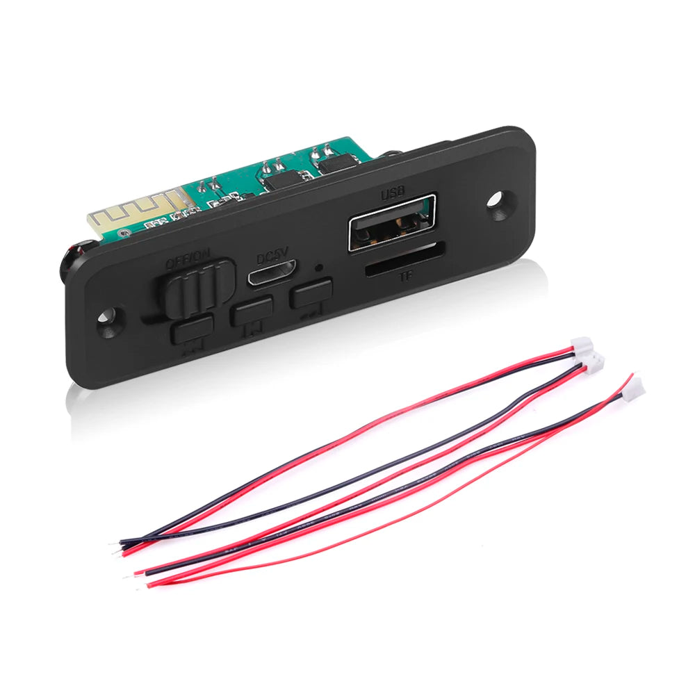 50W Amplifier MP3 Decoder Board DC 6V 18V Bluetooth 5.0 Car MP3 Player USB Recording Module FM AUX Radio For Speaker Handsfree