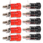 5/10PCS Binding Posts Terminals 4mm Banana Plug Socket Nickel Plated Terminal Red Black Barrel Connector For Amplifier Arduino