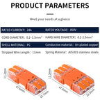 JINH CMK64 Series 18Pcs Mini Quick Connector Universal Compact Push-in Terminal Block Standard Solid Flexible Wires