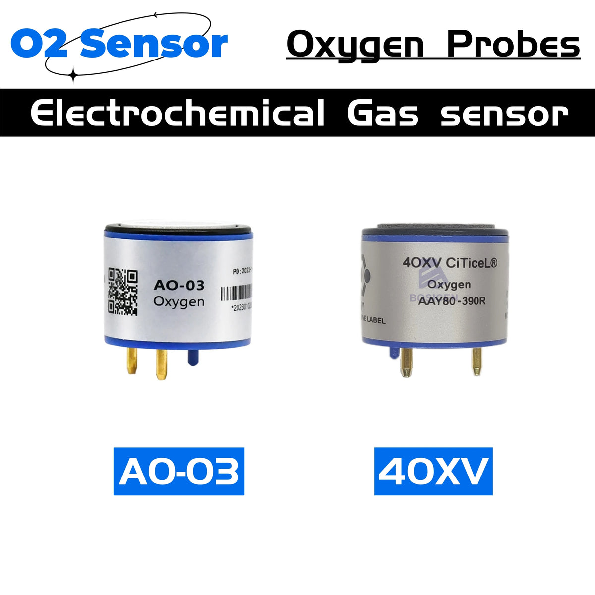 New O2 Oxygen Sensor AO-03 AO3 A03 Compatible 4OXV 40xv 40x-v 4OX-2 40X-2 AAY80-390 390R City Citicel Electrochemical Gas Sensor