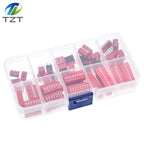 10pcs TZT Slide Type Switch 1 2 3 4 5 6 7 8 10PIN 2.54mm Position Way DIP Red Pitch Toggle Switch Red Snap Switch Dial Switch