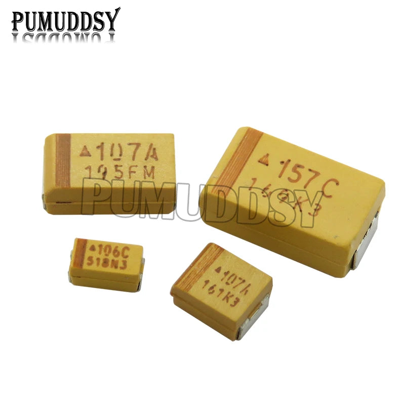 10PCS A B C D Type Tantalum Capacitor 22UF 47UF 100NF 68UF 6.3V 10V 16V 25V 35V 50V/4.7/10/33/68/100UF A3216/B3528/C6032/D7343