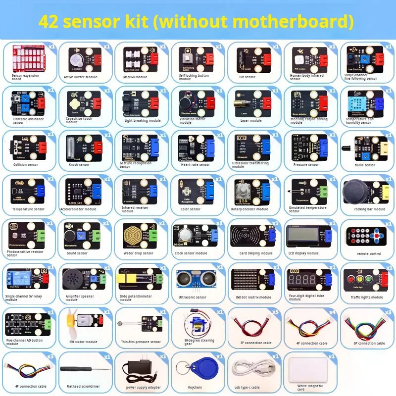 Arduino UNO R4  27 in 1 37 in 1 42 in 1 Starter Kit IoT Programming Sensor Learning Kit for Maker