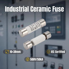 10pcs Fast Blow Ceramic Fuse 10*38mm 500V 1A 2A 3A 4A 5A 6A 8A 10A 16A 20A 25A 32A