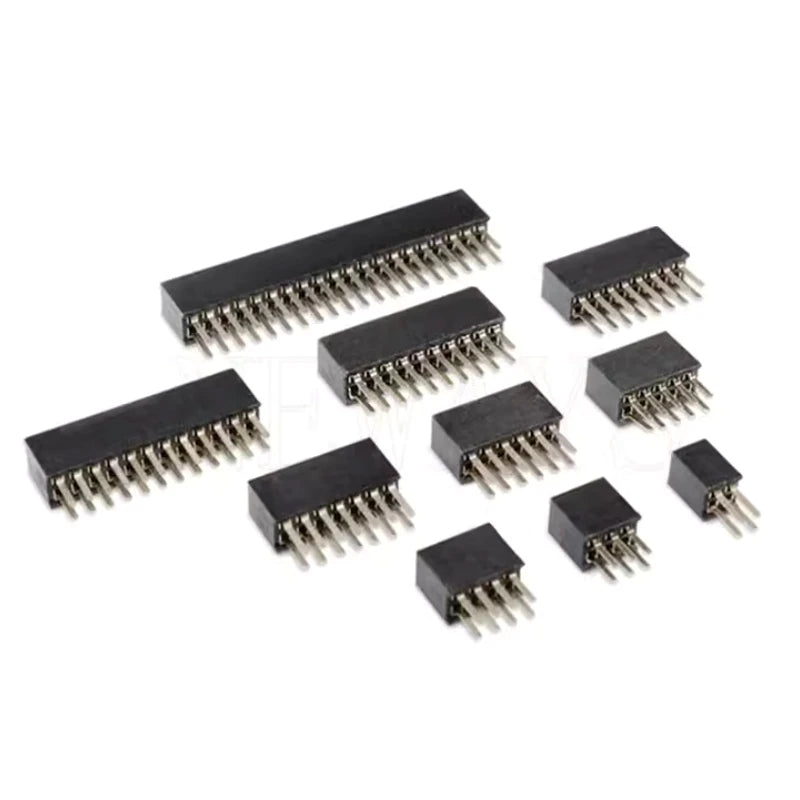 10pcs 1.27mm Pitch Female Header 2x5 2x10 2x20 2x25 2x30 2x40 2x50 Pin Double Row Straight Connector 10/20/40/50/60/80/100P