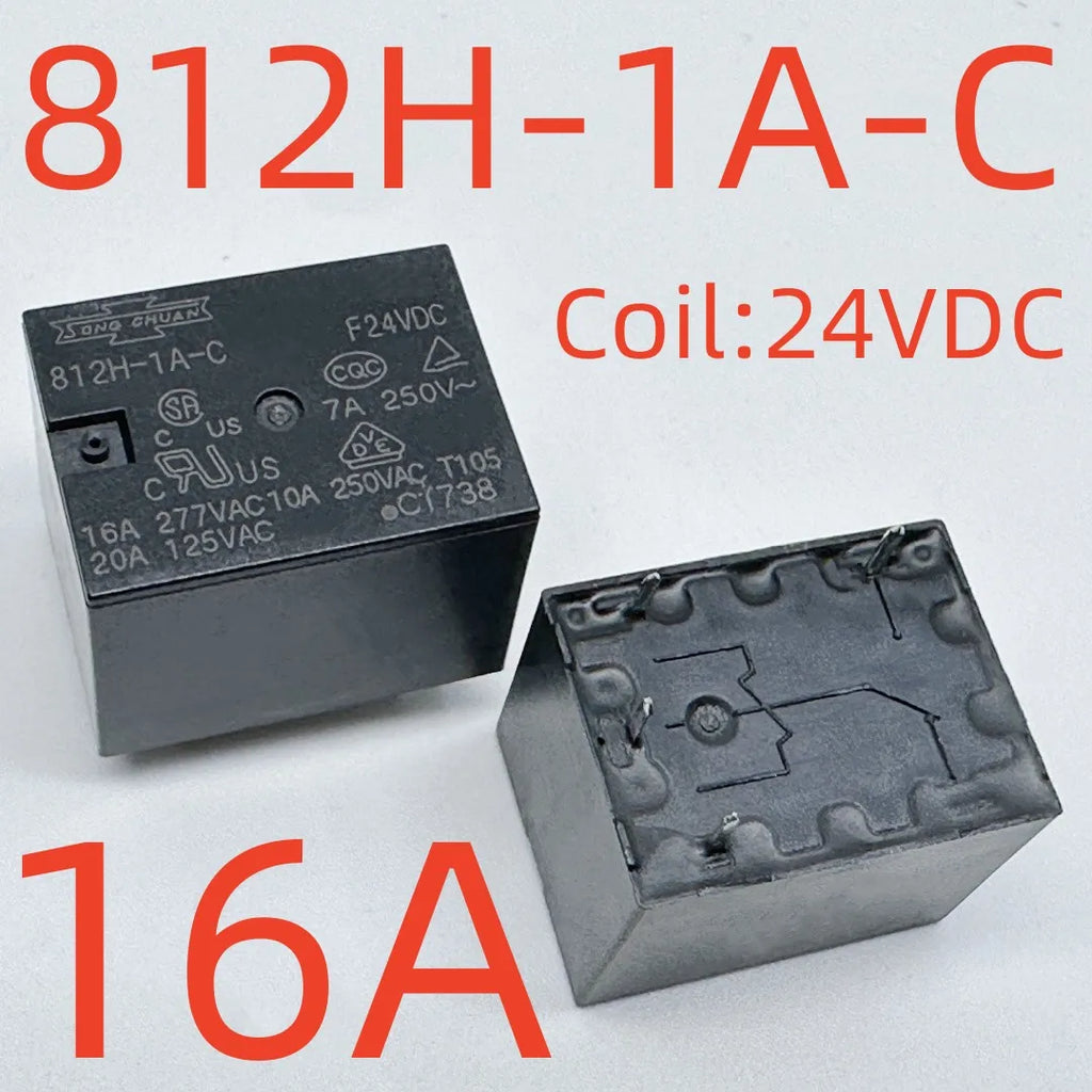 New 812BH-1A-C 812BH-1A-S 812H-1A-C 6V/9V/12V/24V/48V (4123A-16A) Relay 4pins