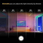 Tuya Wifi Smart FCOB RGBCCT LED Light Strip 6Pin 12mm DC24V RGB CW WW FOB Flexible COB Linear Lights Dimmable Room Kitchen Decor