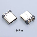 JCD 10PCS 2/6/16/24 Pin Type-C Charging Port USB-C Female Connector Charger Socket PCB Soldering SMD SMT DIY Repair Adapter