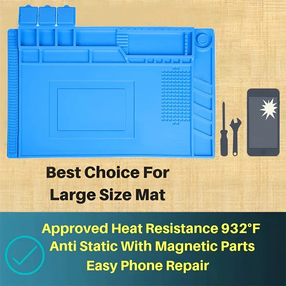ESD Soldering Mat Heat Resistant 932℉Computer Phone Repair Kit Working Repair Pad Heatresistant Maintenance Platform Tools Kit