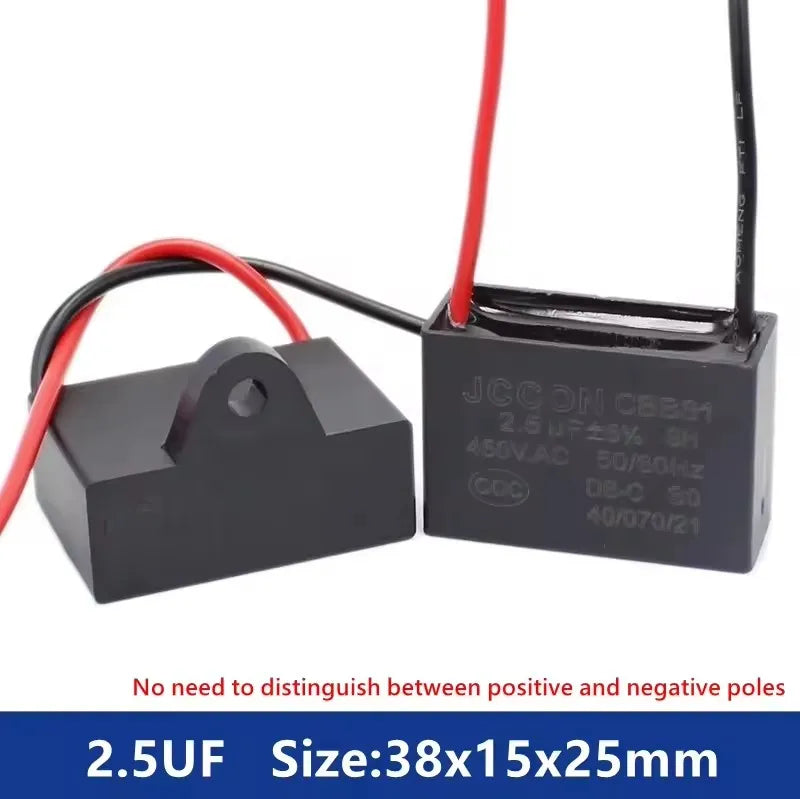 CBB61 450V Start Capacitor 1uf/1.5/1.8/2/2.5/3/4/5/6/7/8UF/10/12/15/18/20 UF Fan Ceiling Exhaust Motor Run Capacitor CBB