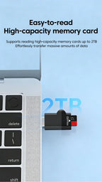 Type-C 3.0 Mini TF Card Reader External Storage Black Stretch Stick For iPhone Huawei USB C 2.0 to Micro SD Card Reader Adapter