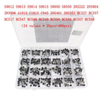 50-900PCS Transistors Kit PNP NPN A1015 S8050 S8550 S9012 C1815 MJE13001 2N3904 2N3906 BC327 BC337 BC517 BC547 BC548 BC549 BC558
