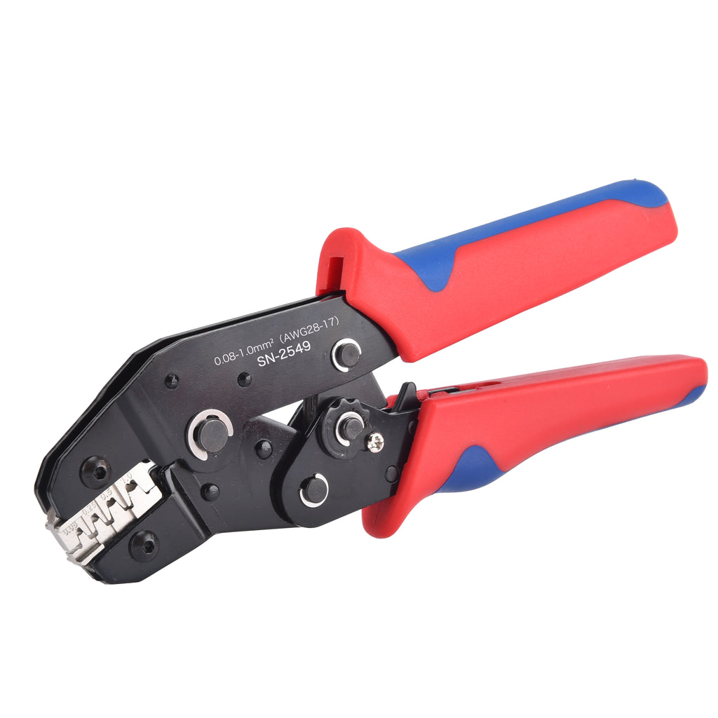 SN-2549 Ratcheting Crimper Tool for Dupont/PH2.0/XH2.54/VH3.96 Terminals, Wire Crimping Pliers Electrical Connector Clamp