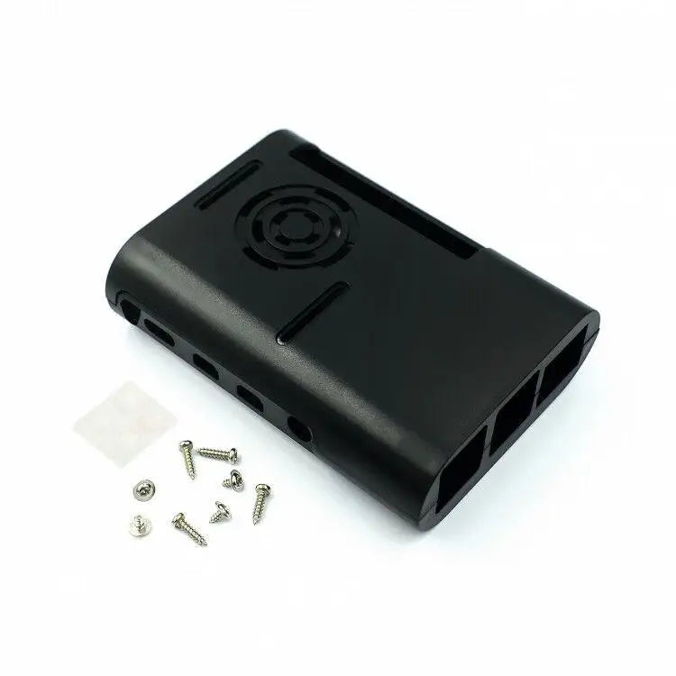 for Raspberry Pi 4B ABS injection molded case with a black and white heat dissipation fan