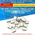 5PCS HC-49U Quartz Crystal Resonator Passive Oscillator 49U DIP-2P 2MHz 4MHz 6MHz 8MHz 9MHz 10MHz 12MHz 16MHz 27MHz