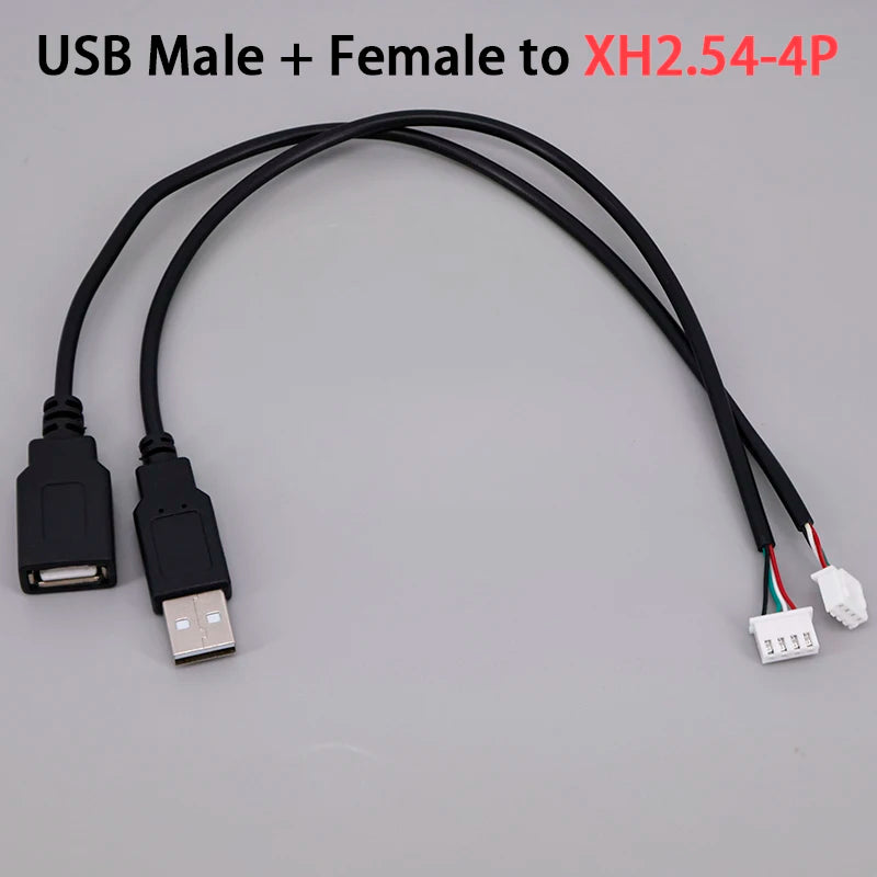 USB Male Female Terminal Data Line To Head JST 1.25/ZH1.5/PH2.0/XH2.54-4Pin Adapter Extension Touch Screen Cord