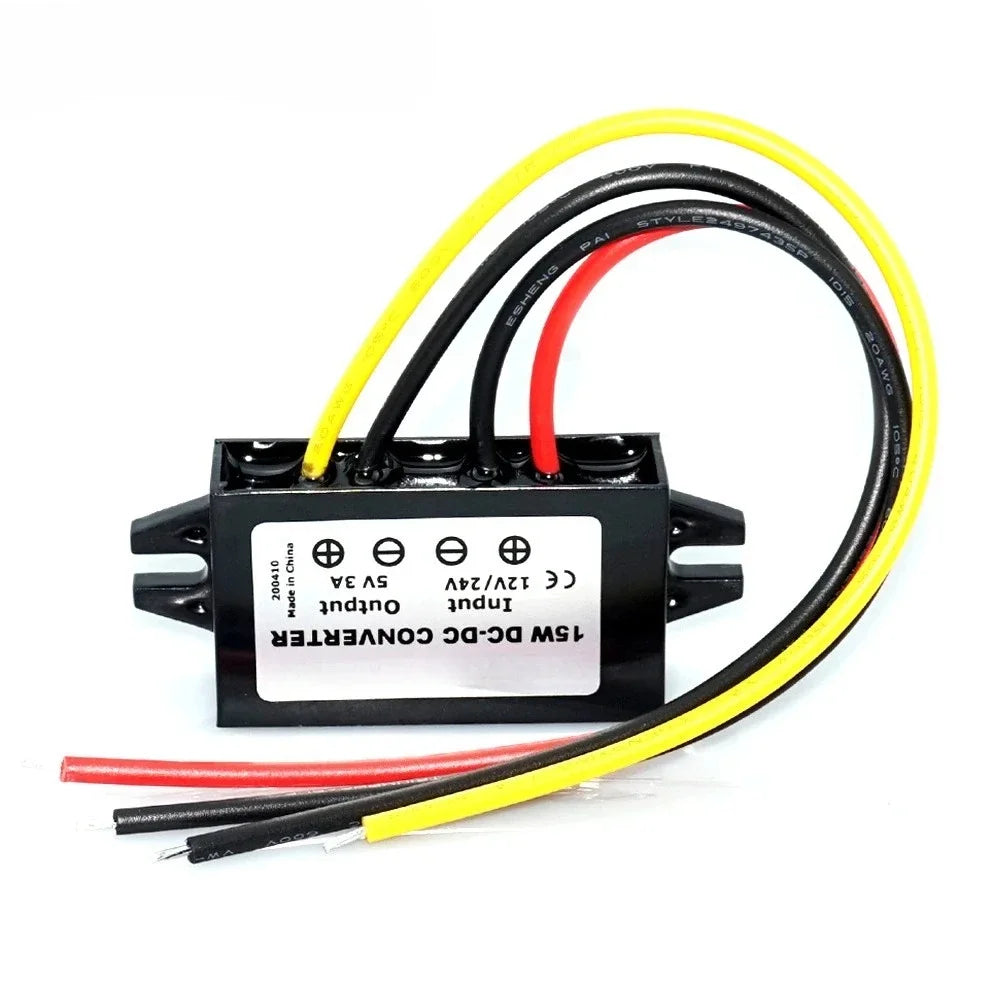 12V 24V to 5V 3A 5A 10A Step Down DC Power Converter Regulator 24 12 Volt Buck to 5 Volt Voltage Power Supply for Cars LED CE