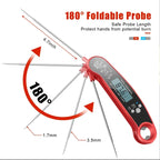 LMETJMA 0.5 Sec Instant Read Meat Thermometer Digital Waterproof Food Thermometer with Backlight Kitchen Thermometer For BBQ ﻿
