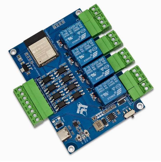 ESP32 Modbus RTU four-way relay module RS485 development board MODBUS protocol four-way optocoupler