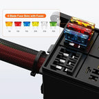 40A 80A Waterproof Relay Box 12V Pre-Wired with 6 Pcs 4P Relays for Auto 12V 24V Relay Kit Box