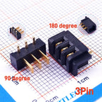 5 Pairs Pitch 2.5 mm 2 3 4 5 6 7 8 9 10 11 Positions Female Blade Socket Male Header Battery Connector Right Angle Straight