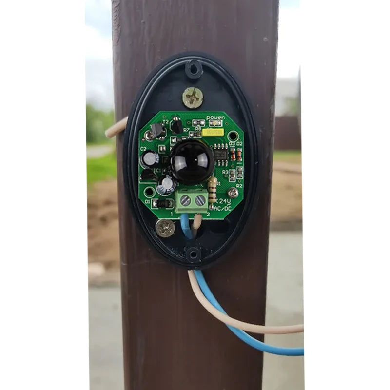 Universal Waterproof Infrared Photocells Single Beam Sensor Detector 12V-24V AC DC Security Auto Gate Barrier Access Control