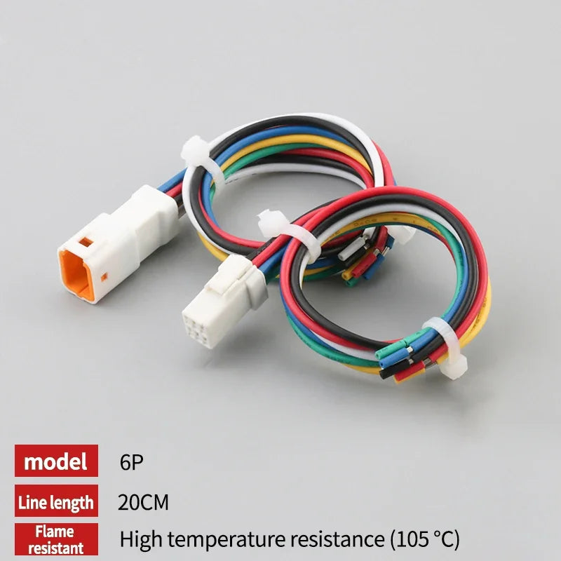 2P 3P 4P 6P 8P 0.6MM Waterproof Wire Connector Plug Male And Female Socket With Cable JST Connectors