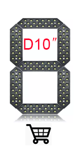 4pcs/lot 10 inch Small Size 7 Segment LED Display For Price/Time/Temperature/Score Sign Outdoor Waterproof Digital module