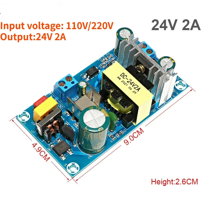 AC 85-265V to DC 5V 12V 24V  Step Down Transformer Power Supply  1A 2A 4A 6A 8A 9A  13A Switching Power Module  Bare Board