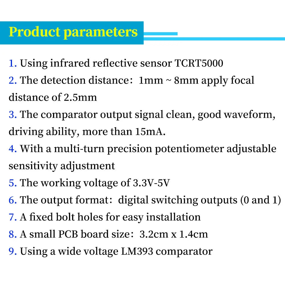 1/5/10Pcs TCRT5000 Infrared Reflective Sensor IR Switch Barrier Line Tracking Module 4Pin 3.3-5V Sensor For Arduino Smart Car