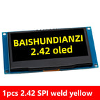 GREAT IT  2.42" 2.42 inch LCD Screen White BLUE 128x64 OLED Display Module IIC I2C SPI Serial for C51 SPD0301