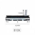 1pc 45mm Sliding Potentiometer 4.5cm Stereo Channel B10K Axis Length 15mm Sliding Stroke 30mm
