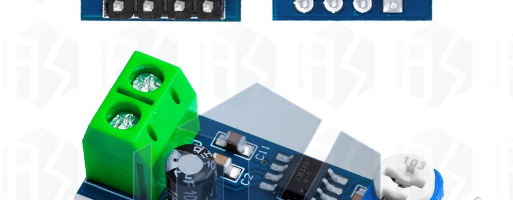 BS 1PCS LM386 Audio Amplifier Module - 200 - fold Amplification, 5V - 12V Input, 10K Resistance Included