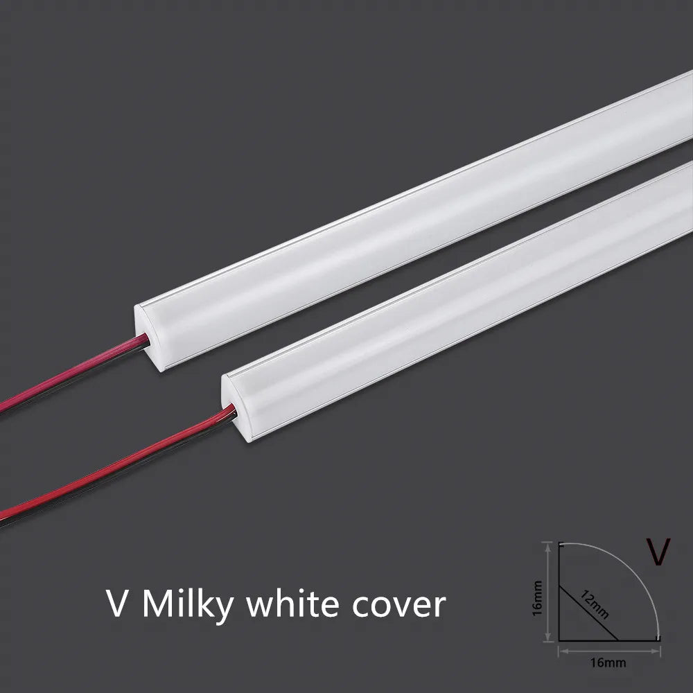 LED Aluminum Rigid Light Bar DC12V 50CM 20 Inch U/V-Shape 5730 36LEDs LED Aluminum Channel Home Decoration Lighting