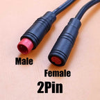 M6 M8 Waterproof Wire 2/3/4/5 Pin Core 6mm 8mm Male Female Connector Julet Sensor Electric Bicycle Butt Joint Plug DIY Cable