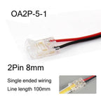 COB Led Strip Connector Light Strip Wire Connectors 2 3 4 Pin L-shaped For 5 8 10mm Width PCB Single Color RGB CCT Strip