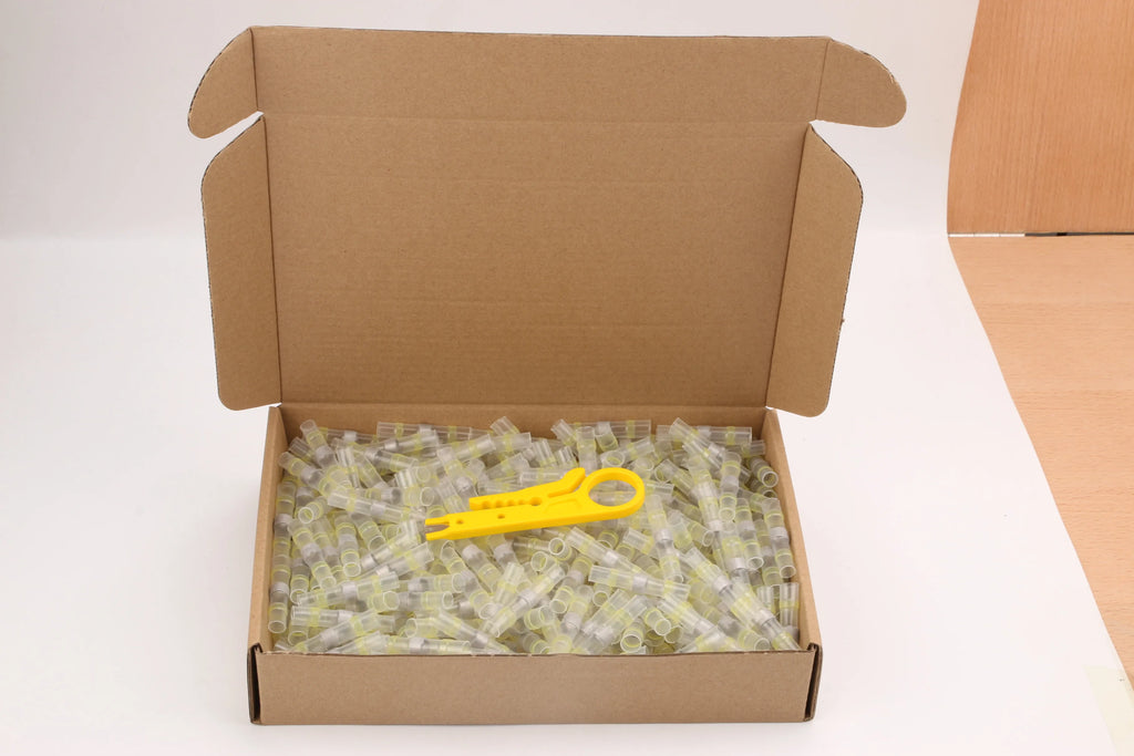 10/100/200pcs Waterproof Wire Terminals Insulation Heating Shrink Tubing Cable Connectors Solder Seal Tubes for Car Wires