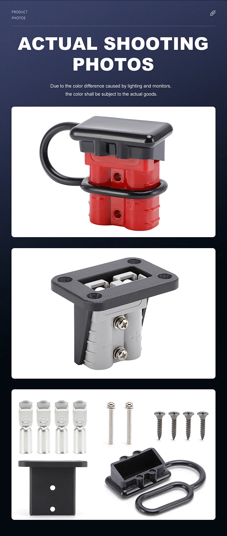 2pcs 50A 120A 175A 2P Quick Plug Forklift Battery Power Connector 600V Car Battery Charging Electrical Cable Wire Connectors