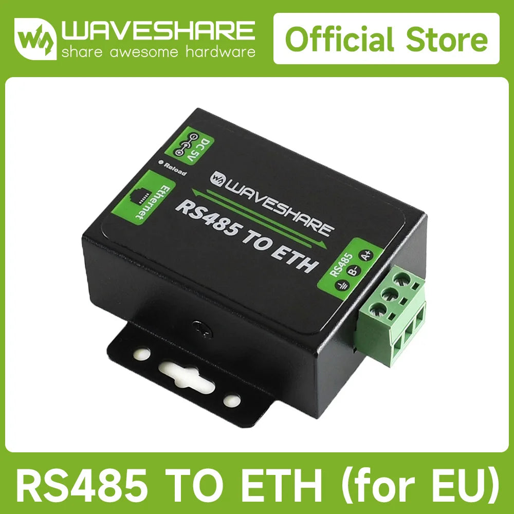 Waveshare RS485 to Ethernet Converter, Upgradable Cortex-M0 Processor, RS485 and RJ45 Port