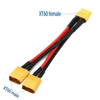 XT60 Parallel Battery Connector 1 Male to 3 Female Cable Dual Extension Y Splitter Silicone Wire for Increase Battery Capacity