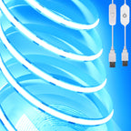 5V Flexible COB LED Strip Light 320LEDs/m White/Red/Blue/Green USB Power with Dimmer/Switch Adhesive Tape Cabinet Room Lighting