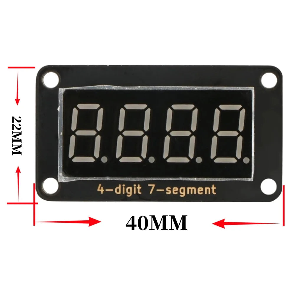 0.36 Inch 4 Digit 7 Segment LED Display TM1650 Driver Chip 3.3V 5V PH2.0 Interface Red Light for Arduino ESP32 Microbit Raspberr