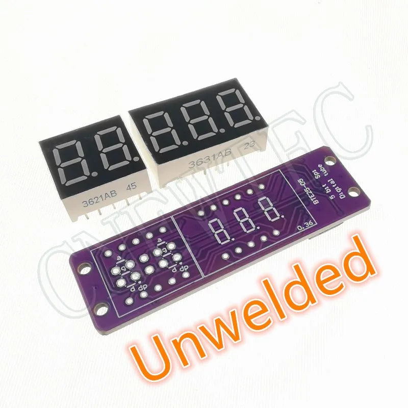 MAX7219 0.36 Inch 5 Bits Digital LED Display 7 Segment Module 6 Color Available for Arduino STM32 STC AVR ESP32 Unwelded