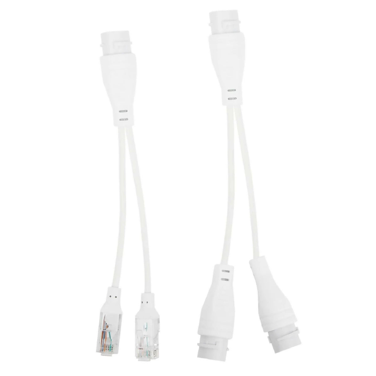 1 to 2 RJ45 Ethernet Splitter Adapter 2 Pack Waterproof Network Connector for Cat5 Cat6 Cable LAN Dual Port Share Internet