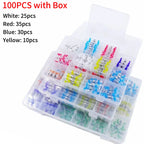 10/50/500pcs Solder Seal Wire Connectors 3:1 Crimp Heat Shrink Insulated Electrical Terminals Butt Splice Waterproof Sleeve