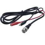 1Pc 1.5m BNC Male to Red Black Alligator Clip Test Lead, Q9 Video Signal Source Cable for Electronics Testing