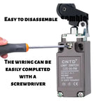 Limit Switch, CNTD CZE‑00‑RM plastic housing 1NO1NC contact, 10A 250VAC mechanical reset, industrial position sensor for machine