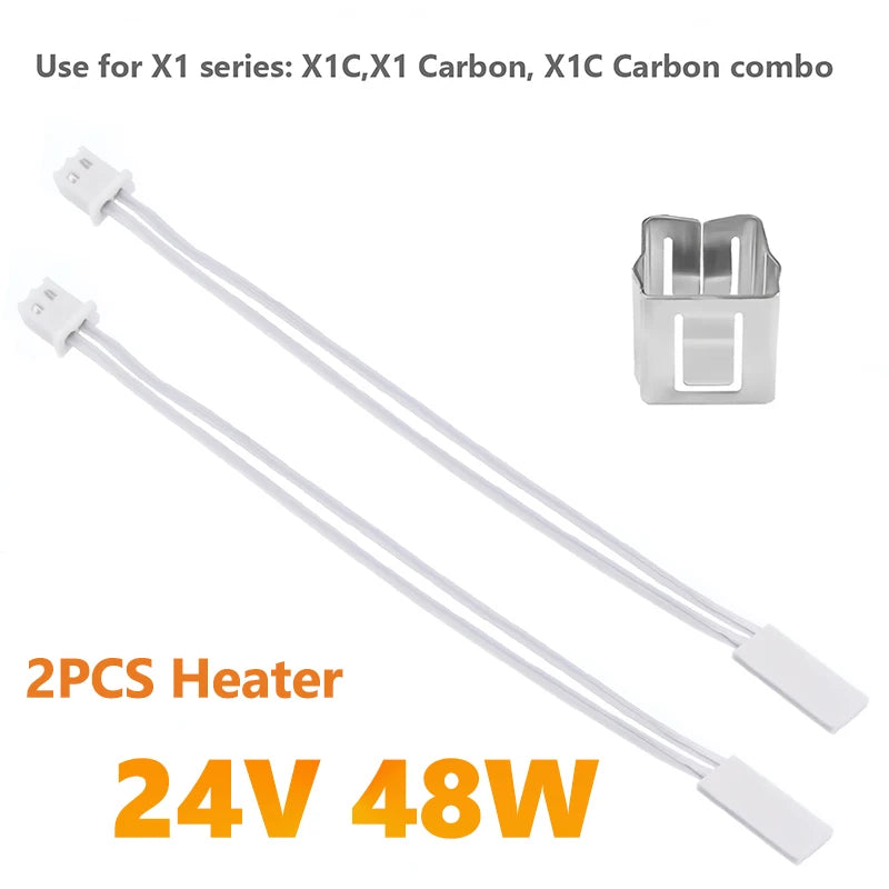 Ceramics Heating element Thermistor for Bambu lab A1 A1Mini X1 X1C P1 P1P P1S Combo 3D Printer HeaterParts